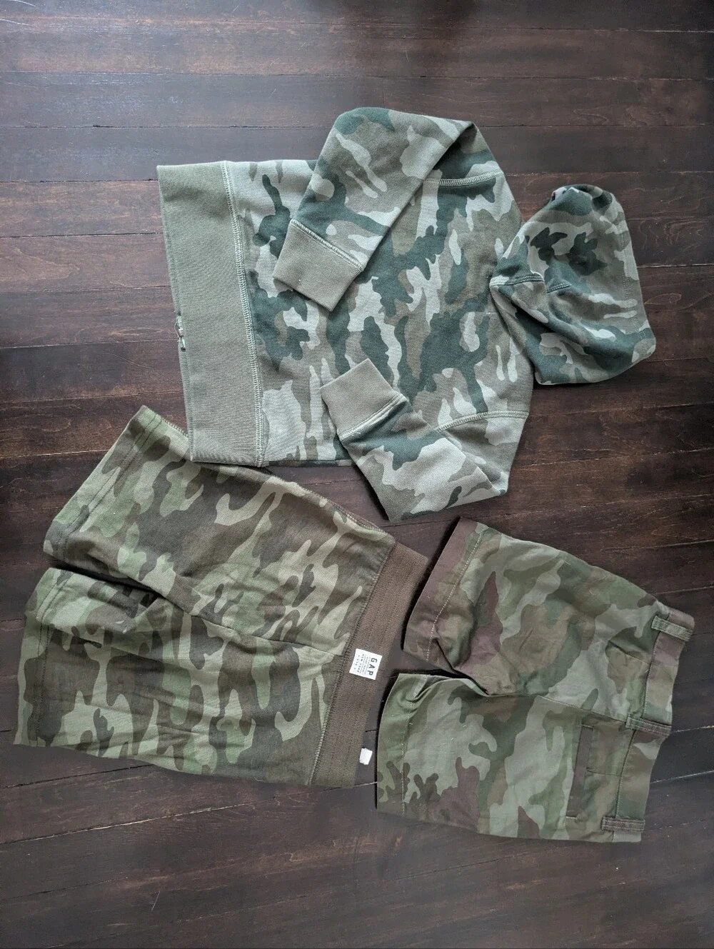 Toddler Camo Bundle, NWT Zip Jacket and Shorts, Crewcuts and Baby Gap
